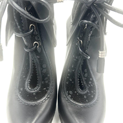 Christian Dior Short Boots Shoes EU 36.5 US 6.5 Black Authentic