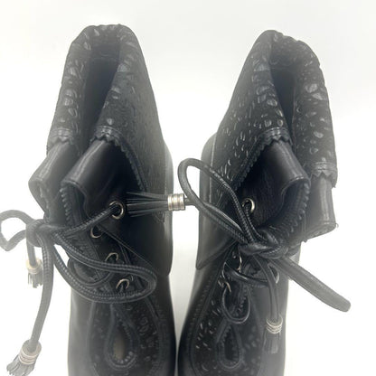 Christian Dior Short Boots Shoes EU 36.5 US 6.5 Black Authentic