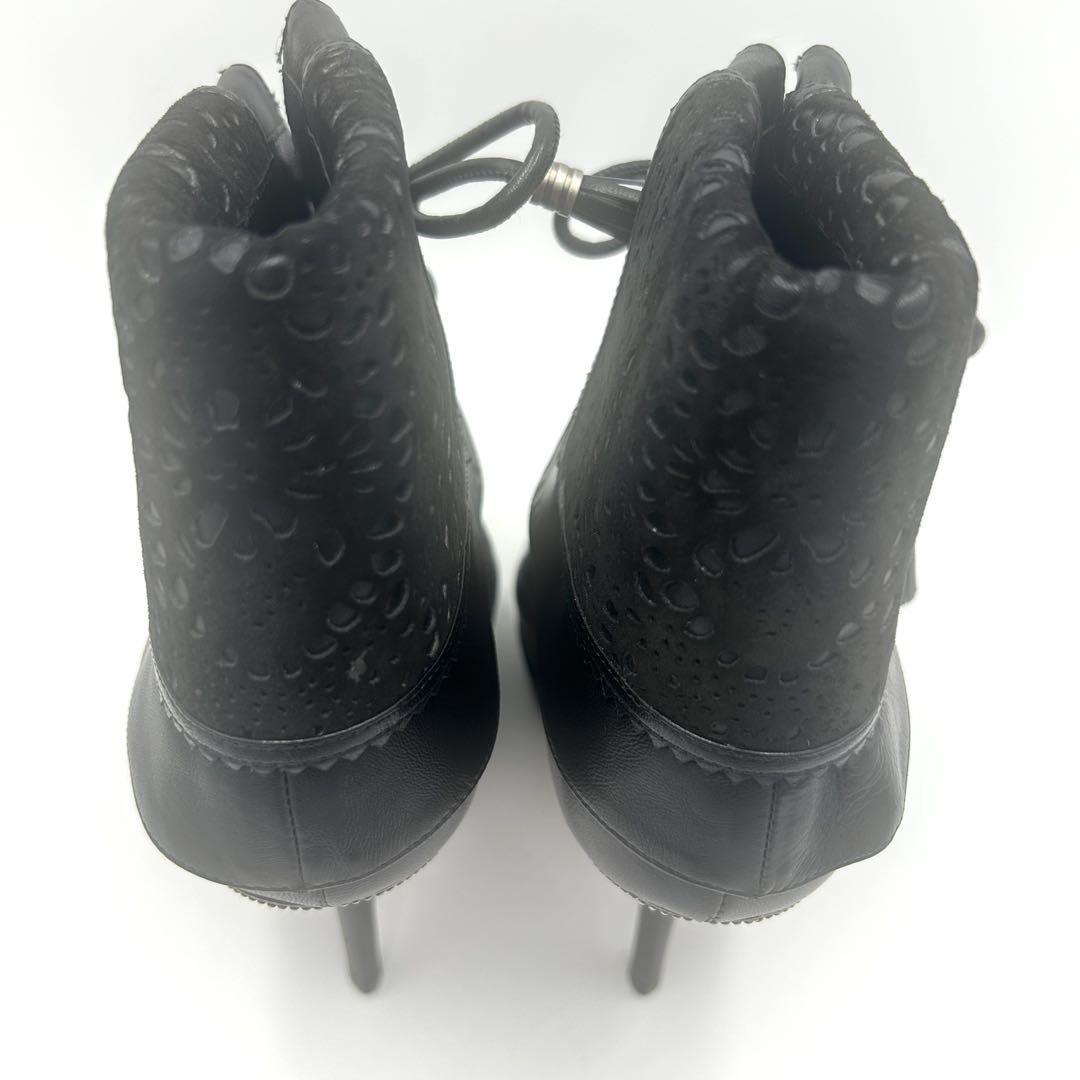 Christian Dior Short Boots Shoes EU 36.5 US 6.5 Black Authentic