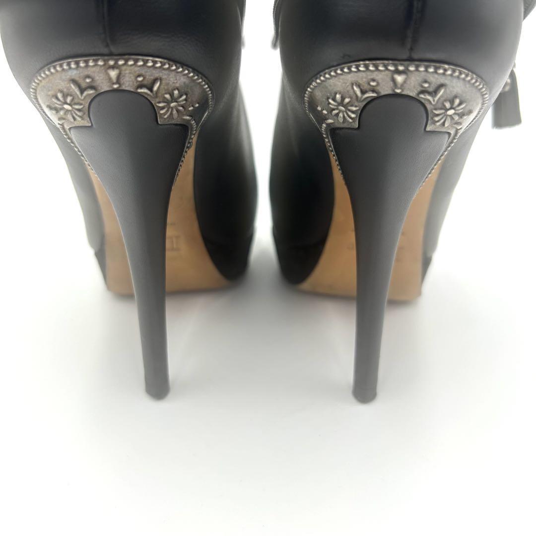 Christian Dior Short Boots Shoes EU 36.5 US 6.5 Black Authentic