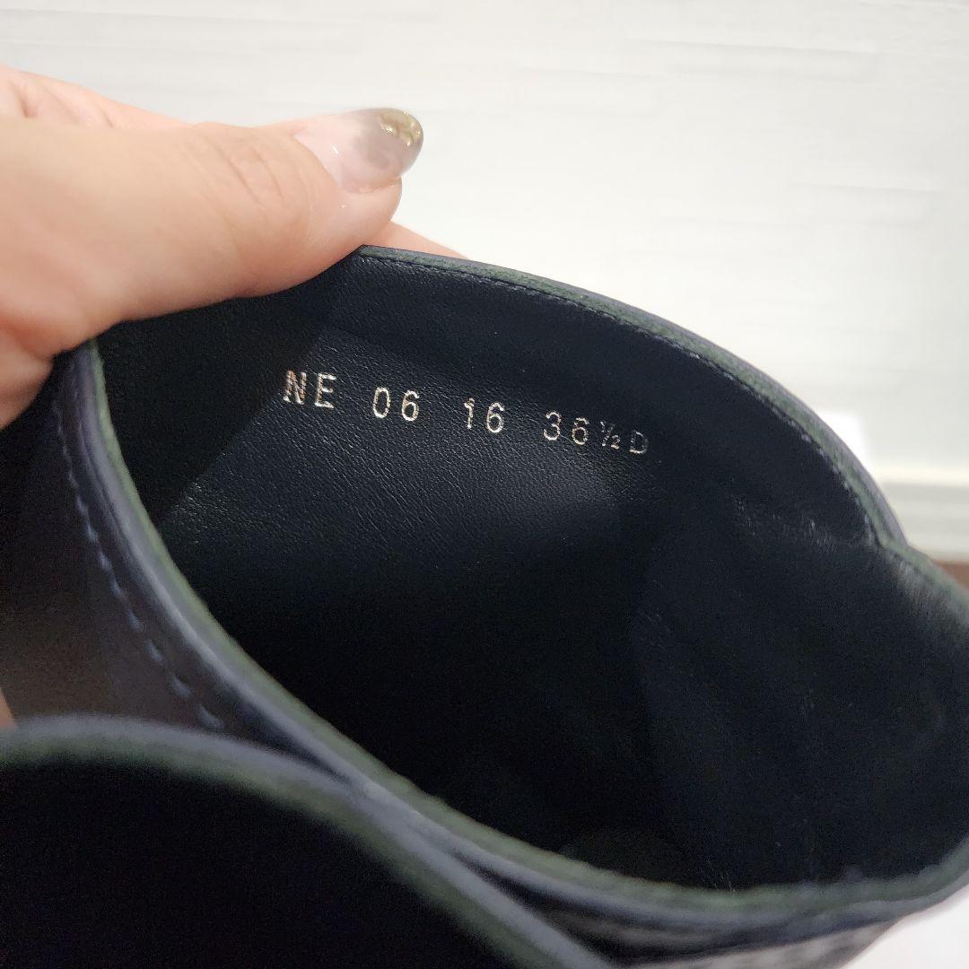 Christian Dior Short Boots Shoes EU 36.5 US 6.5 Leather Navy Authentic