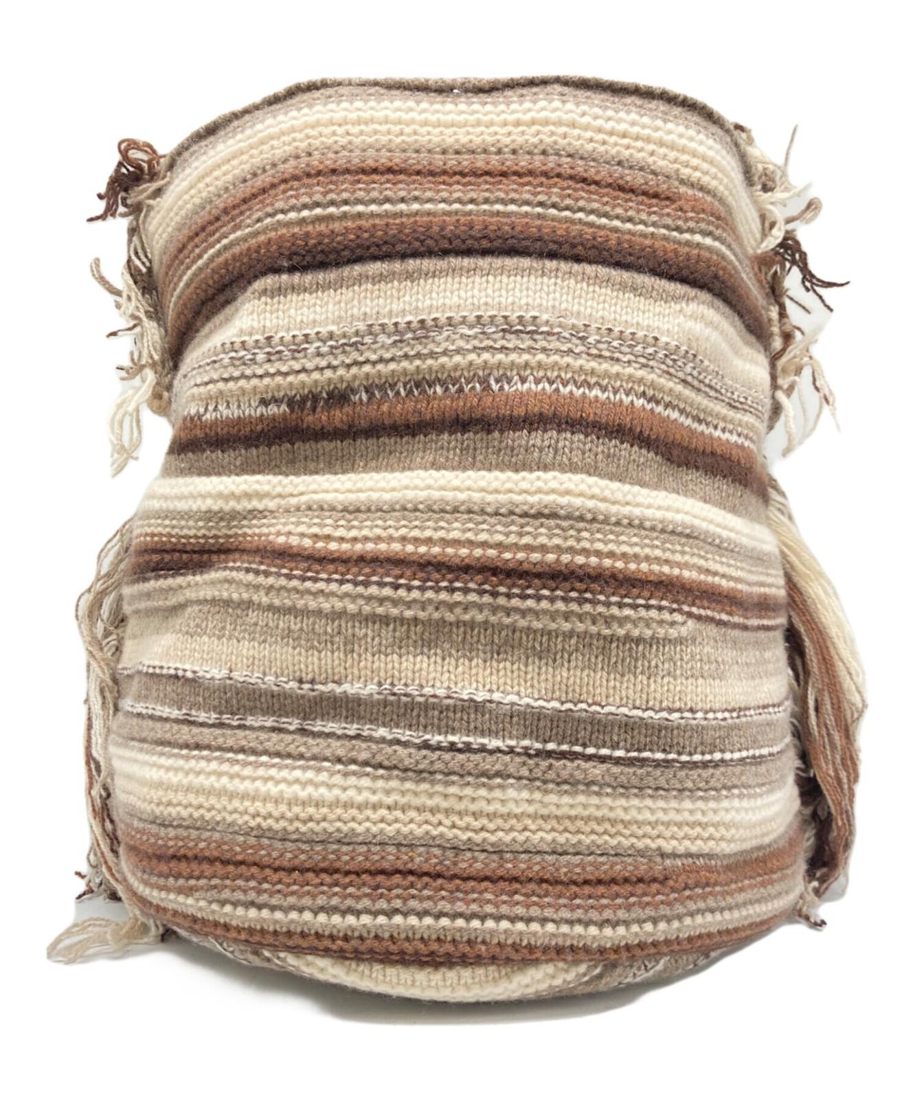 Chloe Shoulder Bag Purse Jorge Multicolor Black Stripe Knit Bucket Bag Authentic