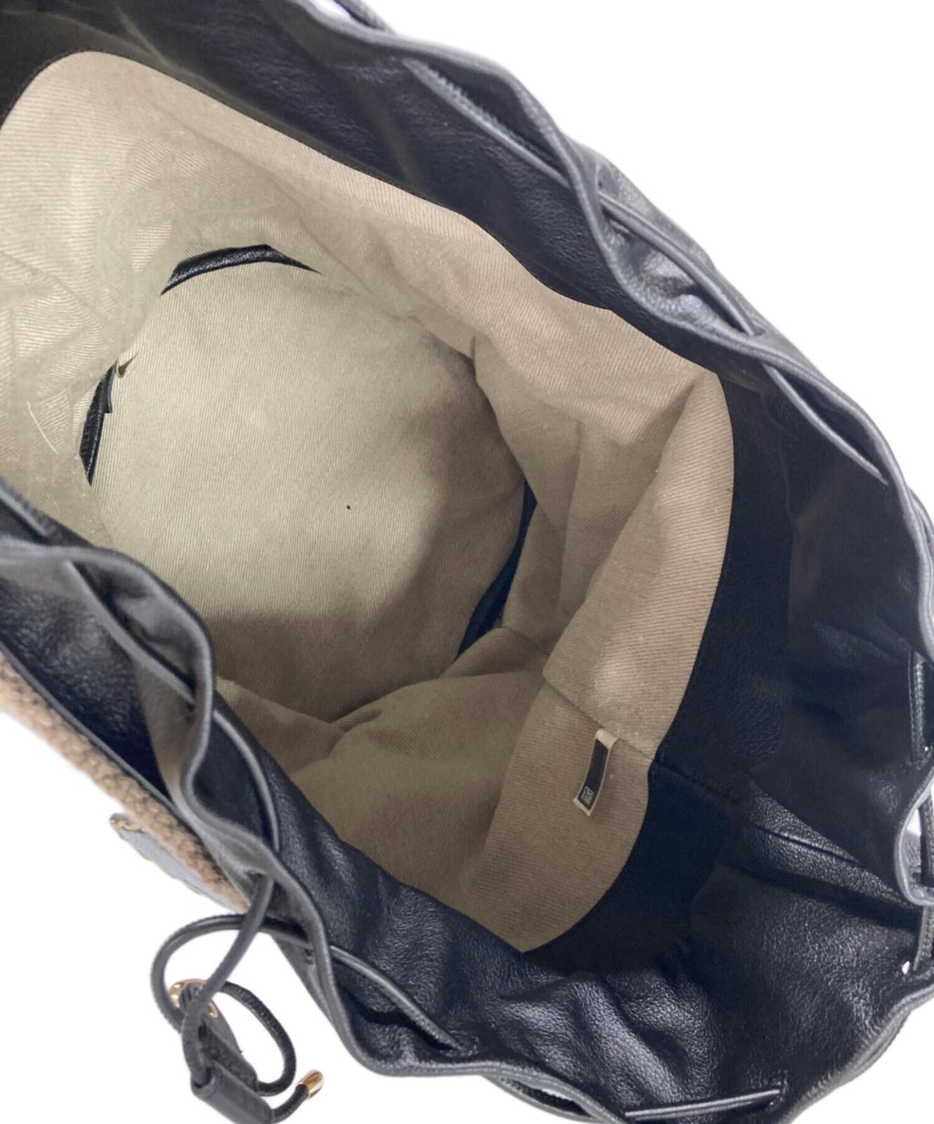 Chloe Shoulder Bag Purse Jorge Multicolor Black Stripe Knit Bucket Bag Authentic