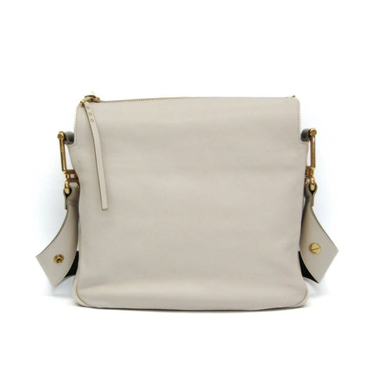 Chloe Shoulder Bag Purse Leather Off White Authentic
