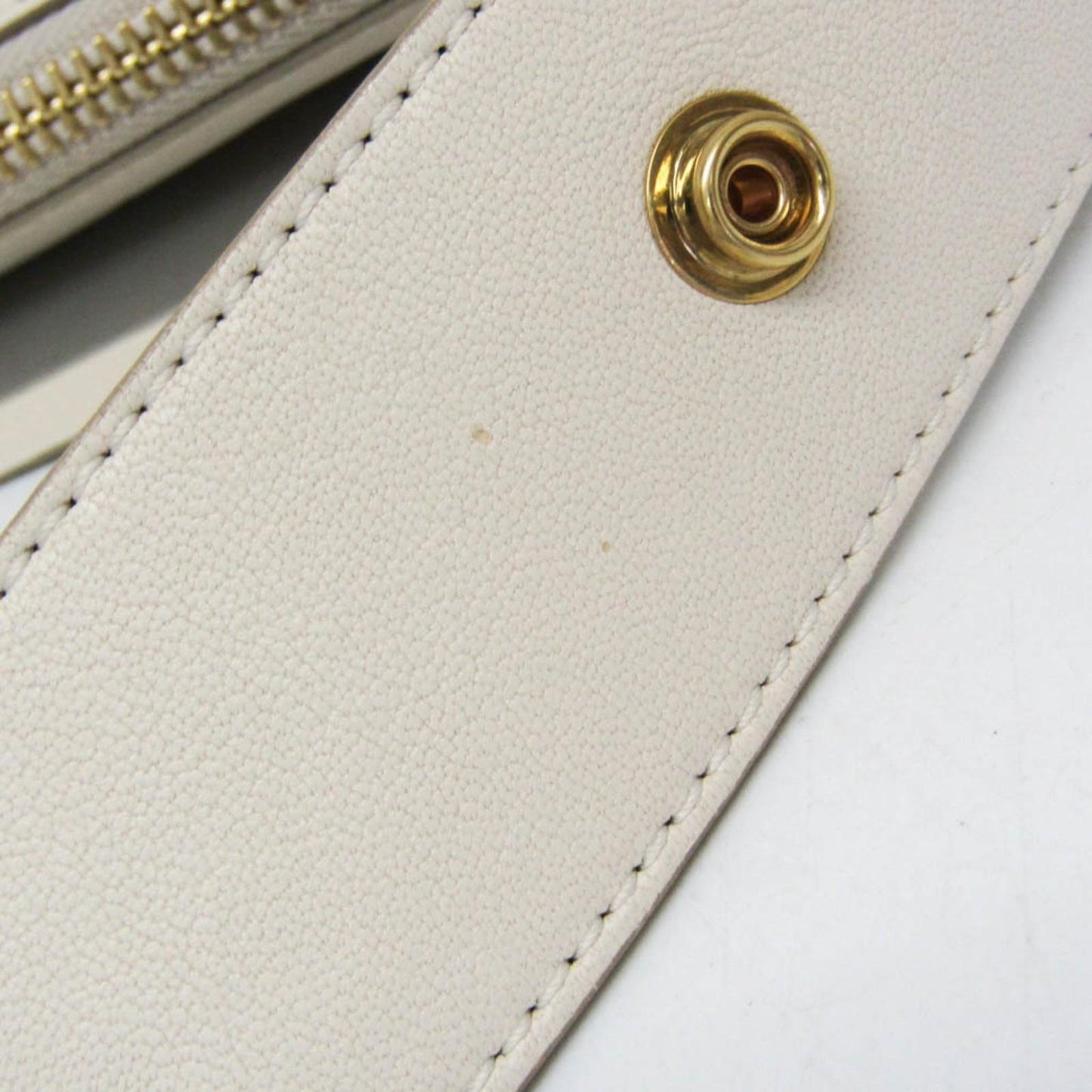 Chloe Shoulder Bag Purse Leather Off White Authentic