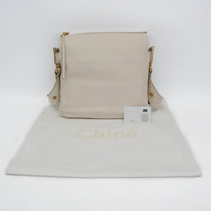 Chloe Shoulder Bag Purse Leather Off White Authentic