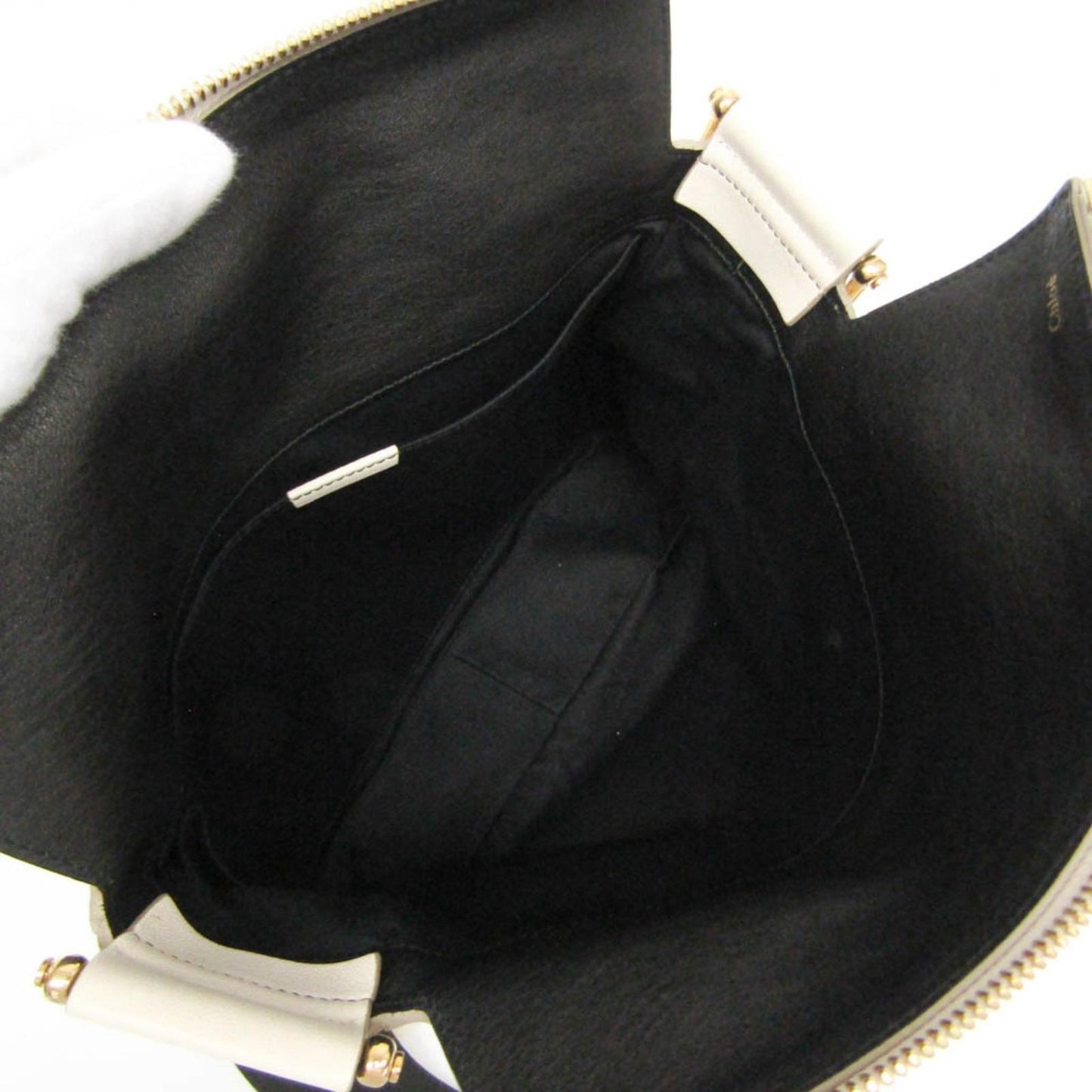 Chloe Shoulder Bag Purse Leather Off White Authentic