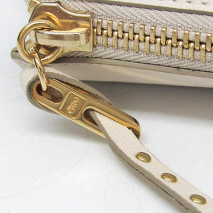 Chloe Shoulder Bag Purse Leather Off White Authentic