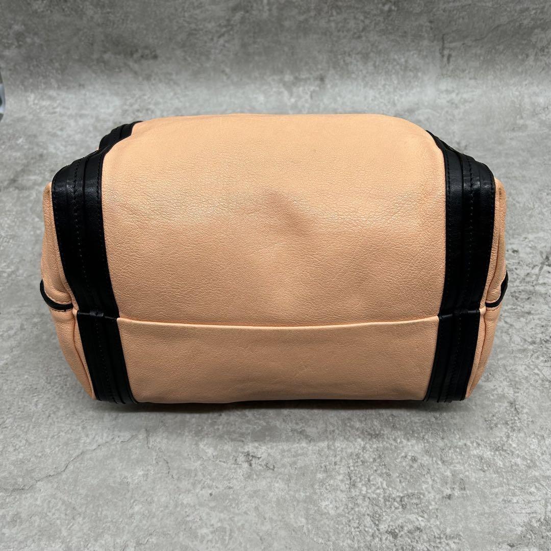 Chloe Hand Bag Tote Purse Leather Black Pink Beige Authentic