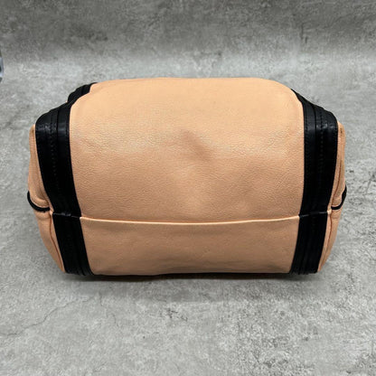 Chloe Hand Bag Tote Purse Leather Black Pink Beige Authentic