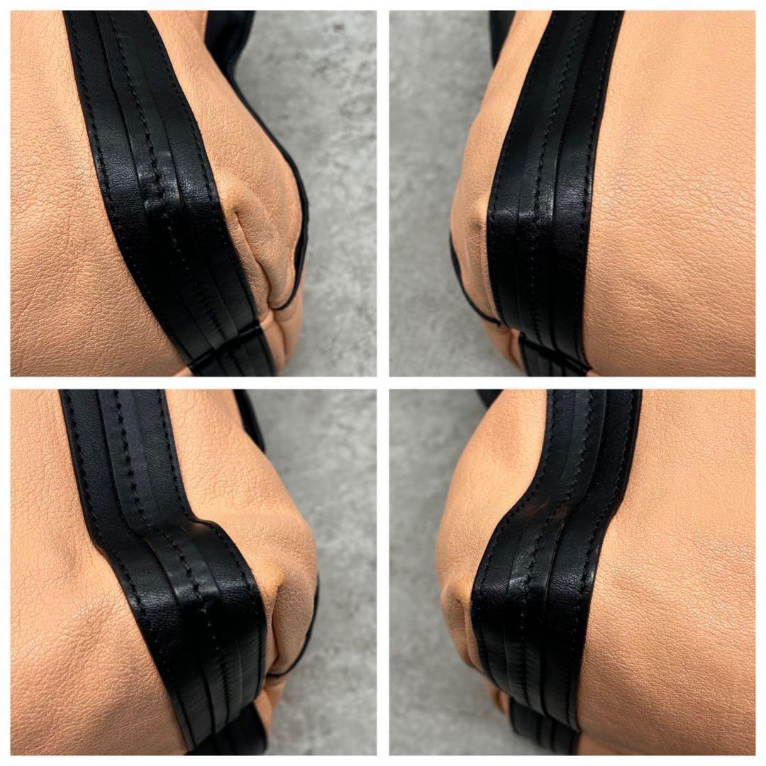 Chloe Hand Bag Tote Purse Leather Black Pink Beige Authentic