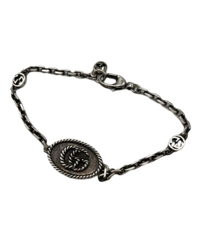 GUCCI Bracelet Bangle Double G Silver Men Accessory Authentic