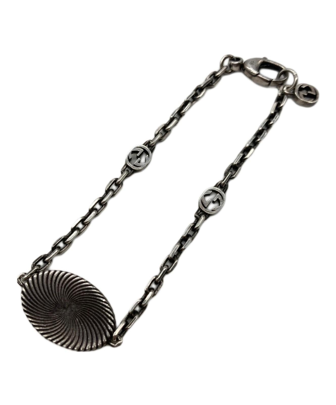 GUCCI Bracelet Bangle Double G Silver Men Accessory Authentic