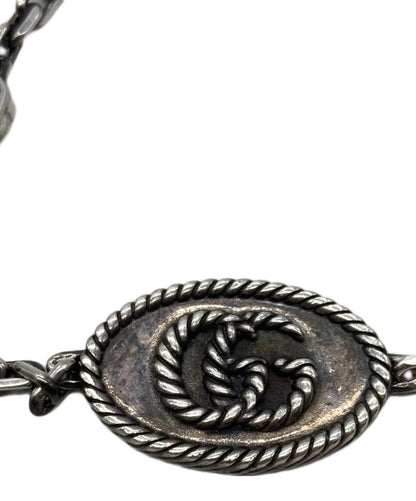 GUCCI Bracelet Bangle Double G Silver Men Accessory Authentic