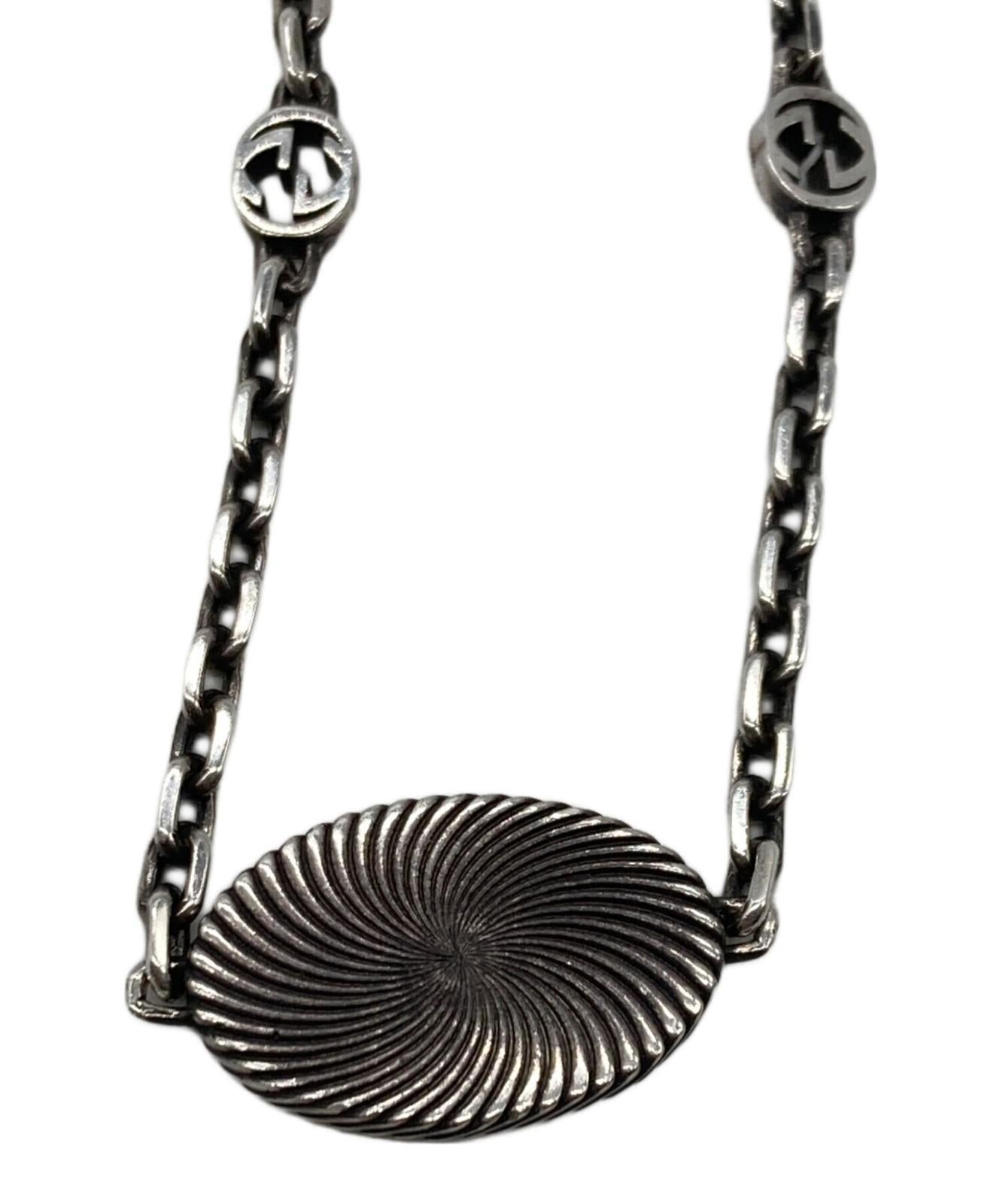 GUCCI Bracelet Bangle Double G Silver Men Accessory Authentic