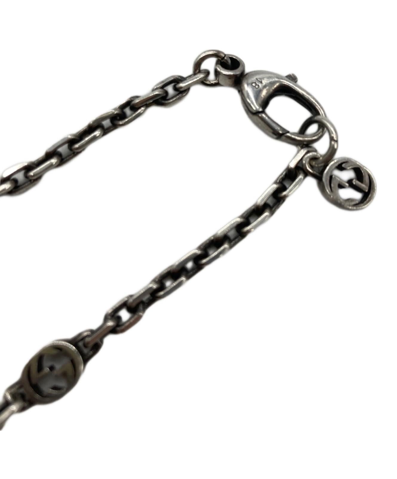 GUCCI Bracelet Bangle Double G Silver Men Accessory Authentic