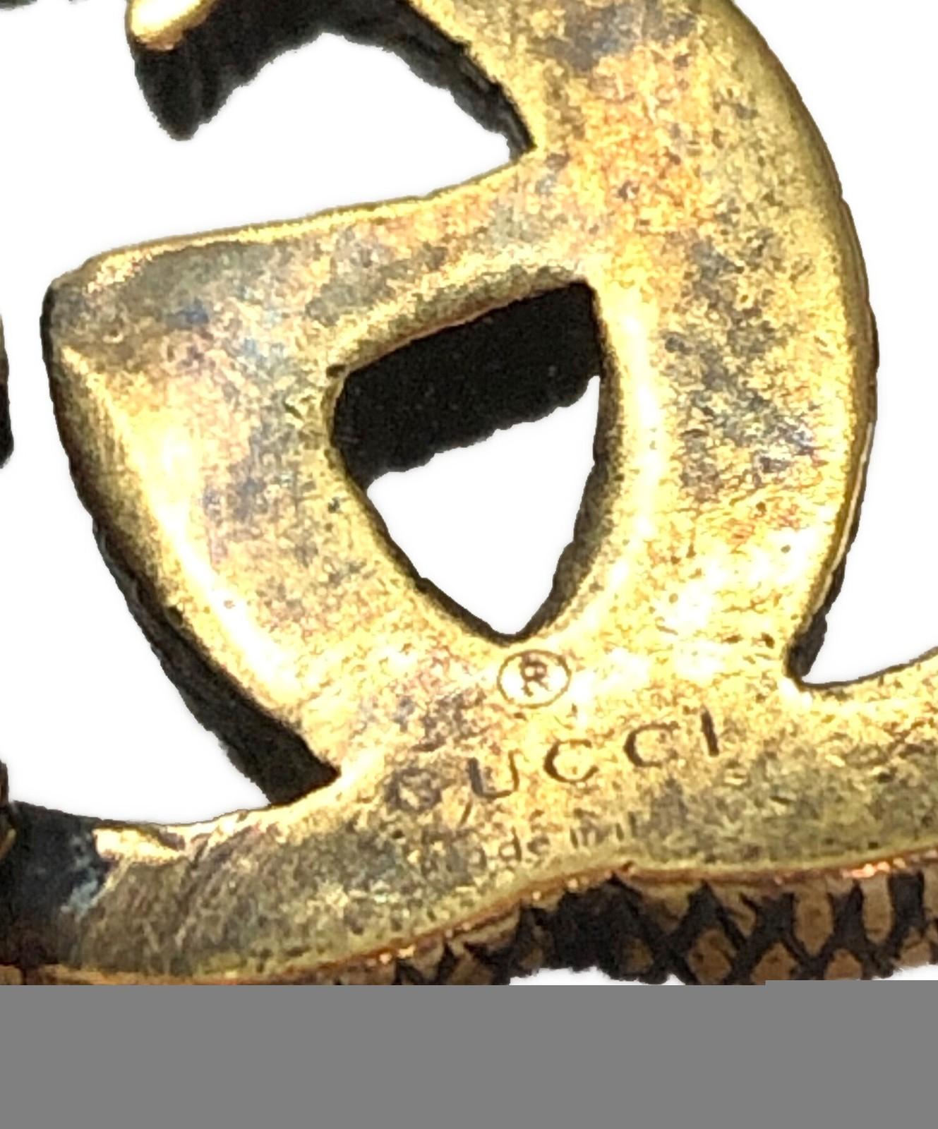 GUCCI Bracelet Bangle Leather Brown Men Accessory Authentic