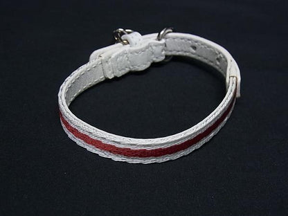 GUCCI Bracelet Bangle LOVES YOU White Red Canvas Leather Women Accessory Auth