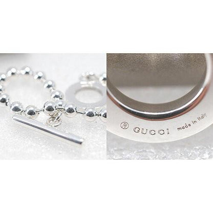 GUCCI Bracelet Bangle Ball Chsin Silver 925 Women Accessory Authentic