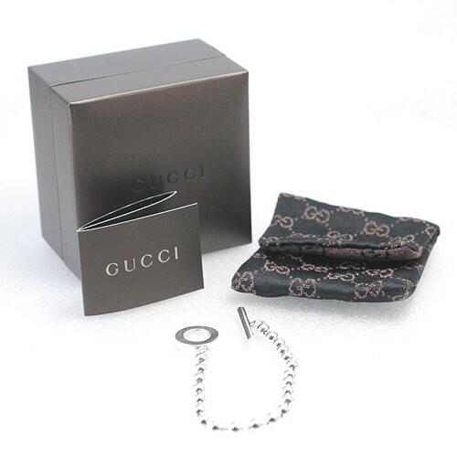 GUCCI Bracelet Bangle Ball Chsin Silver 925 Women Accessory Authentic