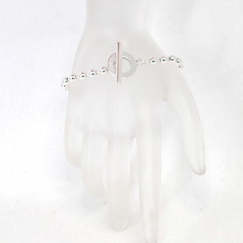 GUCCI Bracelet Bangle Ball Chsin Silver 925 Women Accessory Authentic