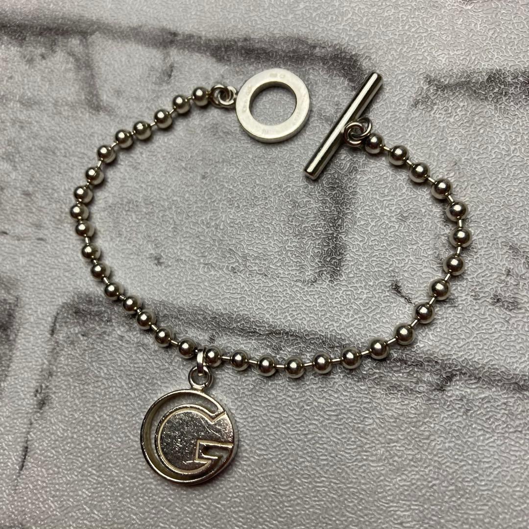 GUCCI Bracelet Bangle Ball Chain Silver 925 Women Accessory Authentic