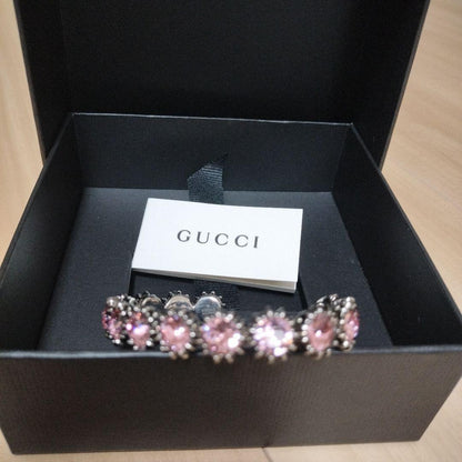 GUCCI Bracelet Bangle Pink stone Women Accessory Authentic