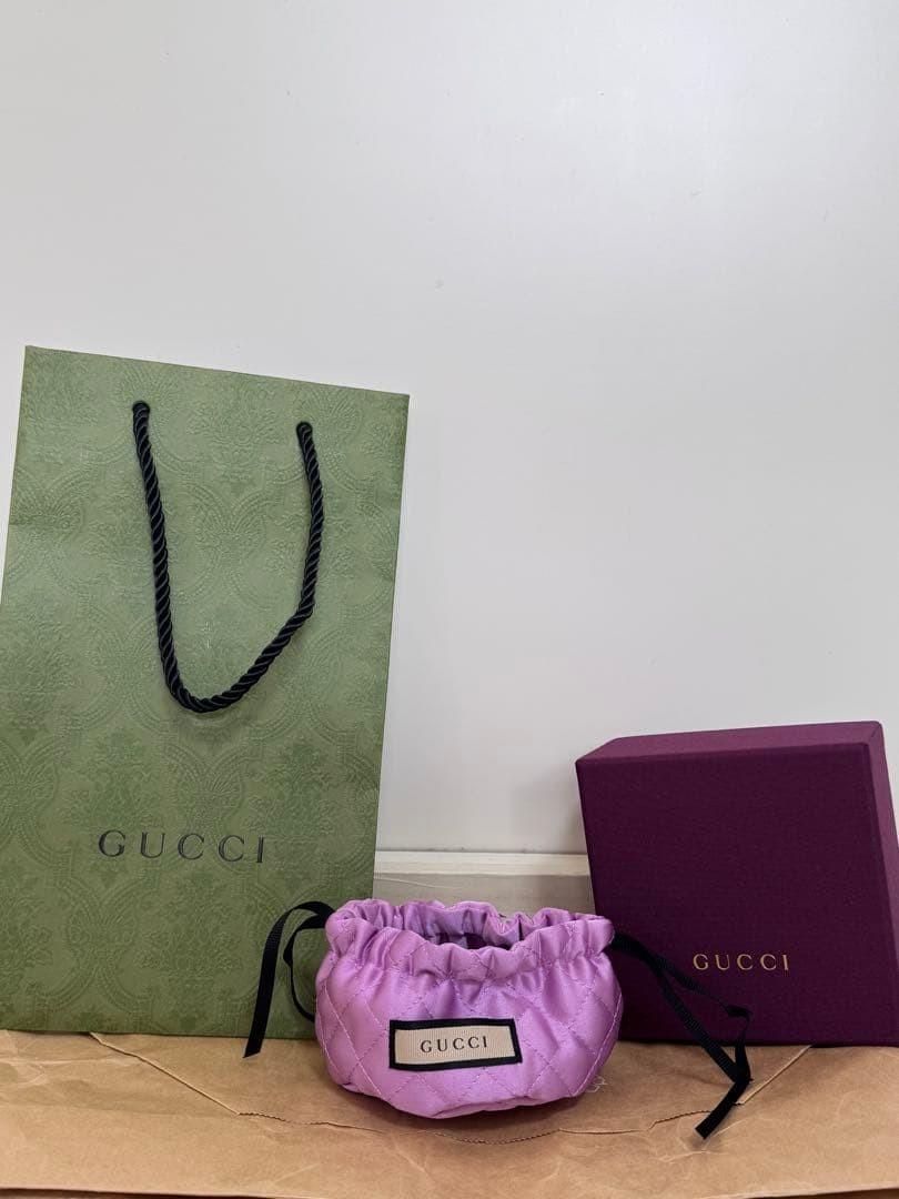 GUCCI Bracelet Bangle Double G black leather Women Accessory Authentic