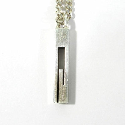 GUCCI Necklace Pendant G motif G logo Silver 925 Women Accessory Authentic