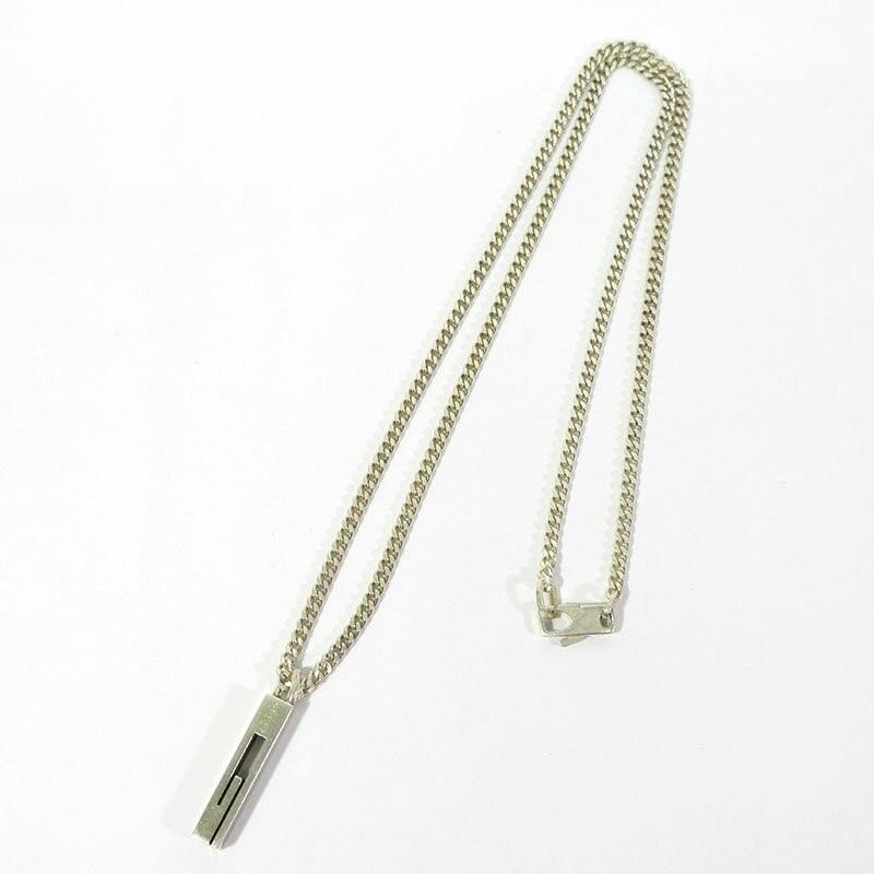 GUCCI Necklace Pendant G motif G logo Silver 925 Women Accessory Authentic