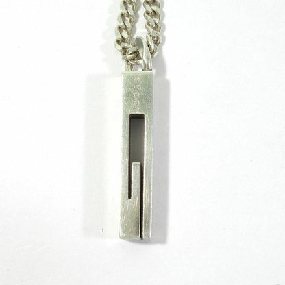 GUCCI Necklace Pendant G motif G logo Silver 925 Women Accessory Authentic