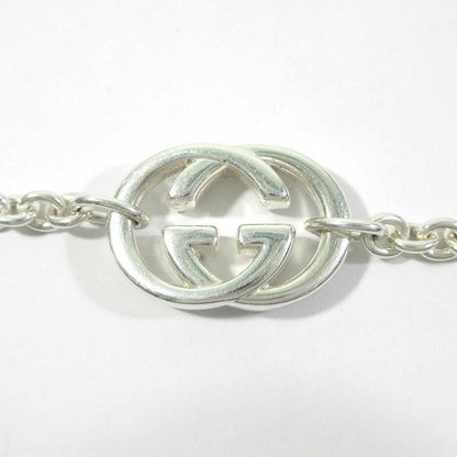 GUCCI Necklace Pendant Interlocking G Silver 925 Women Accessory Authentic