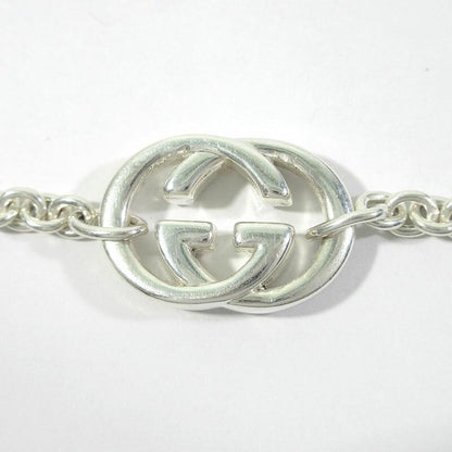 GUCCI Necklace Pendant Interlocking G Silver 925 Women Accessory Authentic
