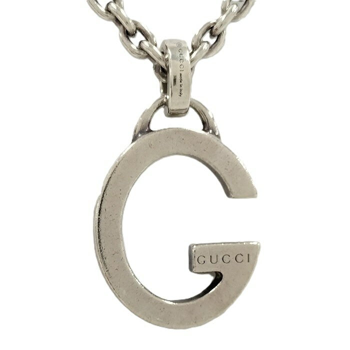 GUCCI Necklace Pendant G Logo Silver 925 Women Accessory Authentic