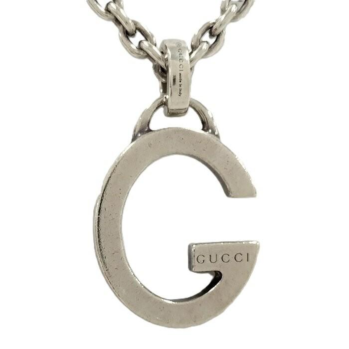 GUCCI Necklace Pendant G Logo Silver 925 Women Accessory Authentic