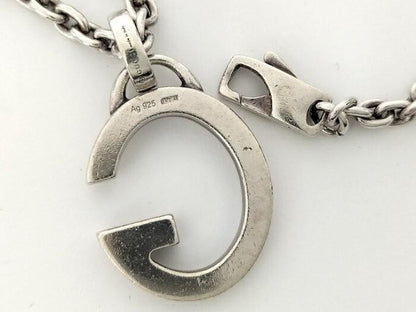GUCCI Necklace Pendant G Logo Silver 925 Women Accessory Authentic