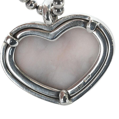 GUCCI Necklace Pendant Interlocking G Heart Silver Ag925 Women Accessory Auth
