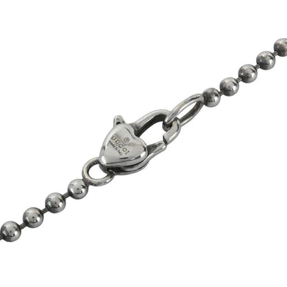 GUCCI Necklace Pendant Interlocking G Heart Silver Ag925 Women Accessory Auth