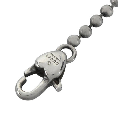 GUCCI Necklace Pendant Interlocking G Heart Silver Ag925 Women Accessory Auth