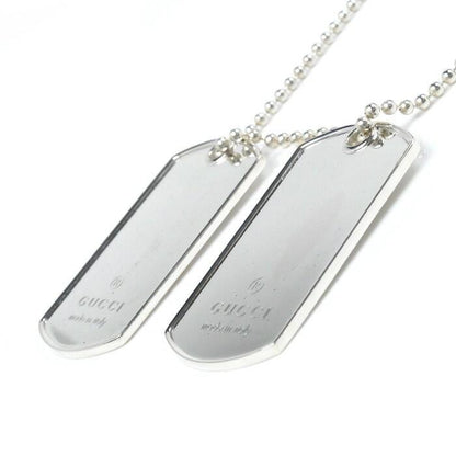 GUCCI Necklace Pendant Silver 925 Men Accessory Authentic