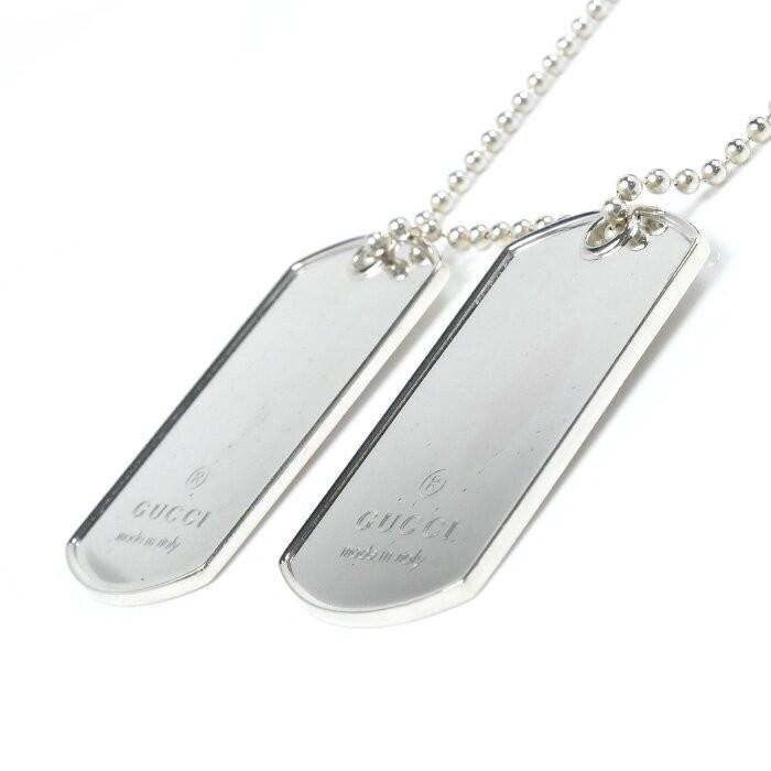 GUCCI Necklace Pendant Silver 925 Men Accessory Authentic