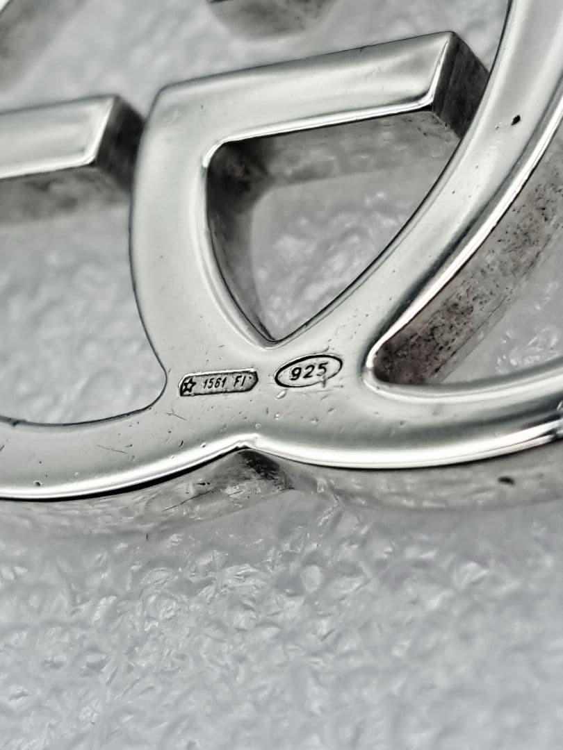 GUCCI Necklace Pendant Interlocking GG Silver 925 Unisex Accessory Authentic