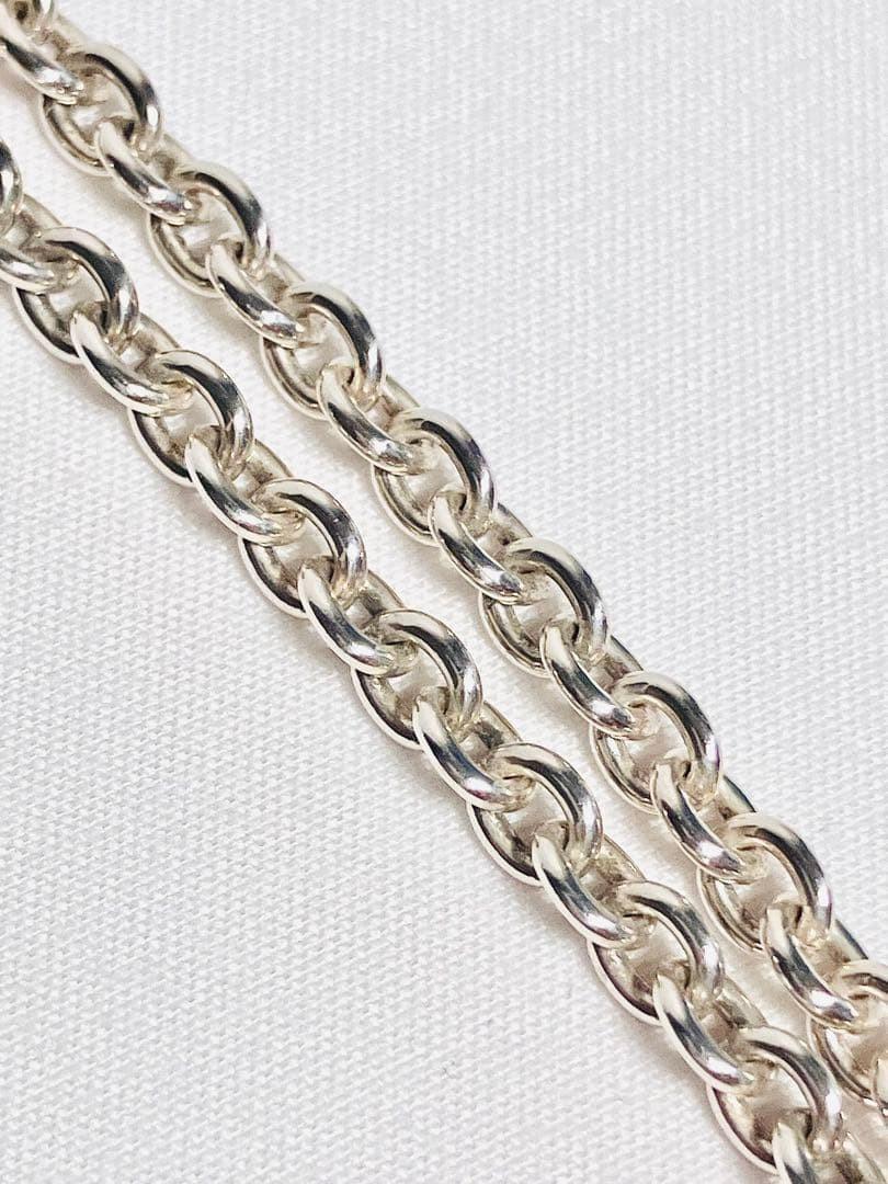 GUCCI Necklace Pendant oval chain Silver 925 Unisex Accessory Authentic