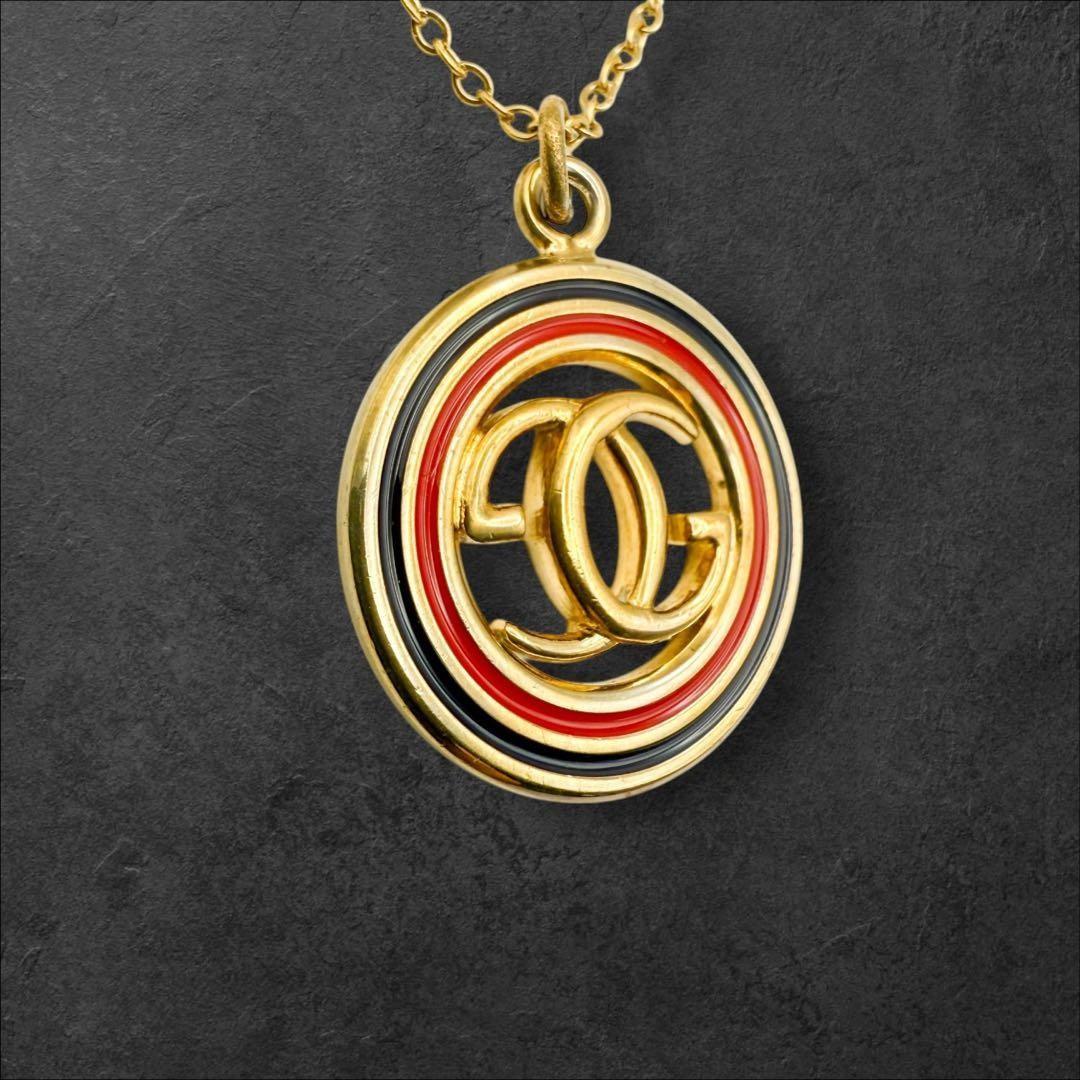 GUCCI Necklace Pendant GG Logo Gold Women Accessory Authentic