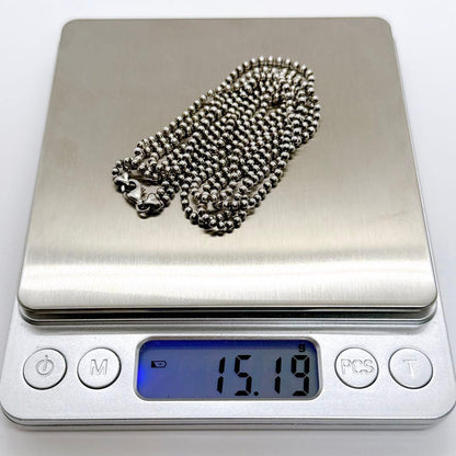 GUCCI Necklace Pendant Heart Ball Chain Silver 925 Women Accessory Authentic