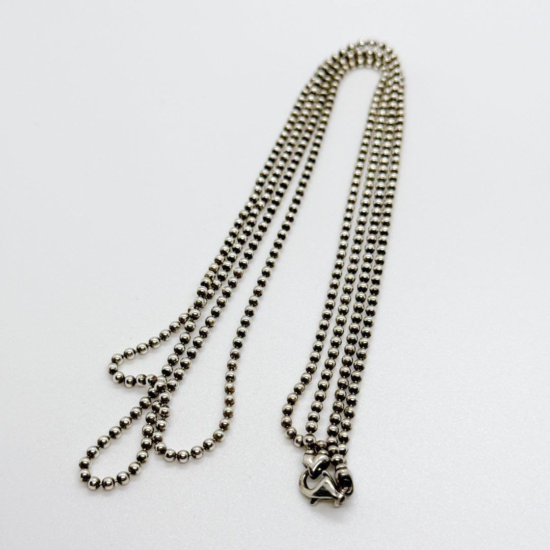 GUCCI Necklace Pendant Heart Ball Chain Silver 925 Women Accessory Authentic