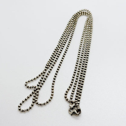 GUCCI Necklace Pendant Heart Ball Chain Silver 925 Women Accessory Authentic