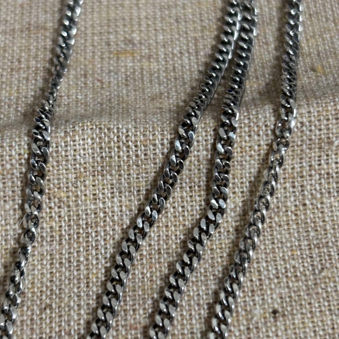 GUCCI Necklace Pendant Diamante Plate Silver 925 Women Accessory Authentic