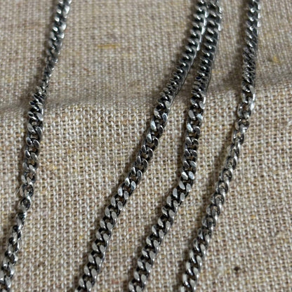 GUCCI Necklace Pendant Diamante Plate Silver 925 Women Accessory Authentic