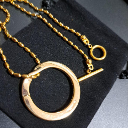 GUCCI Necklace Pendant Gold ring Men's Accessory Authentic